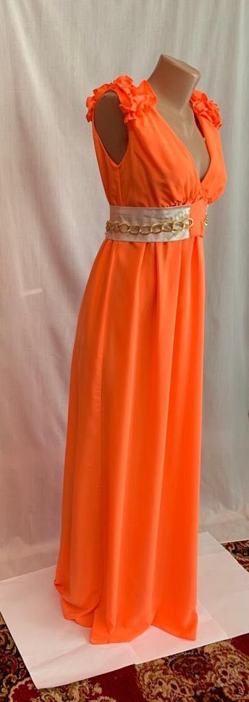 Rochie lungă portocalie mărime S