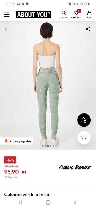 Colanti plisati Public Desire marimea S