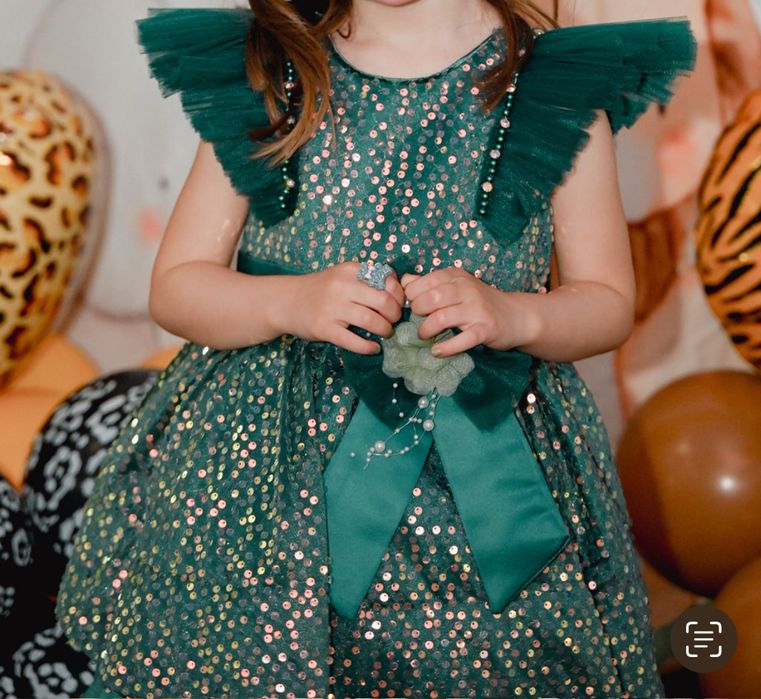 Rochita fetite verde de ocazie