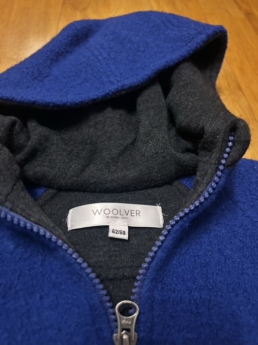 Overall din lână fiartă Royal Blue – 2-4 luni – stare foarte bună