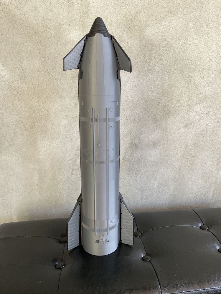 Model racheta SpaceX Starship scala 1:100, 52cm
