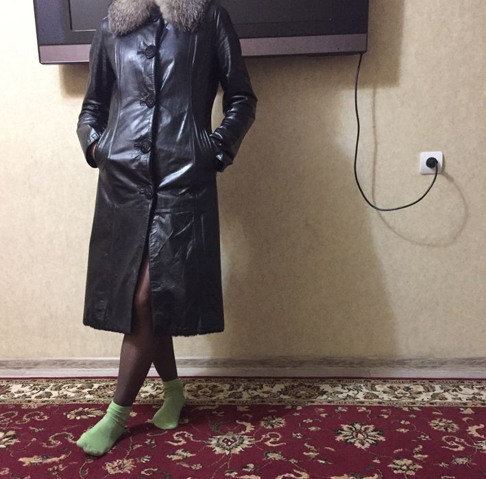 Дубленка зимняя теплая