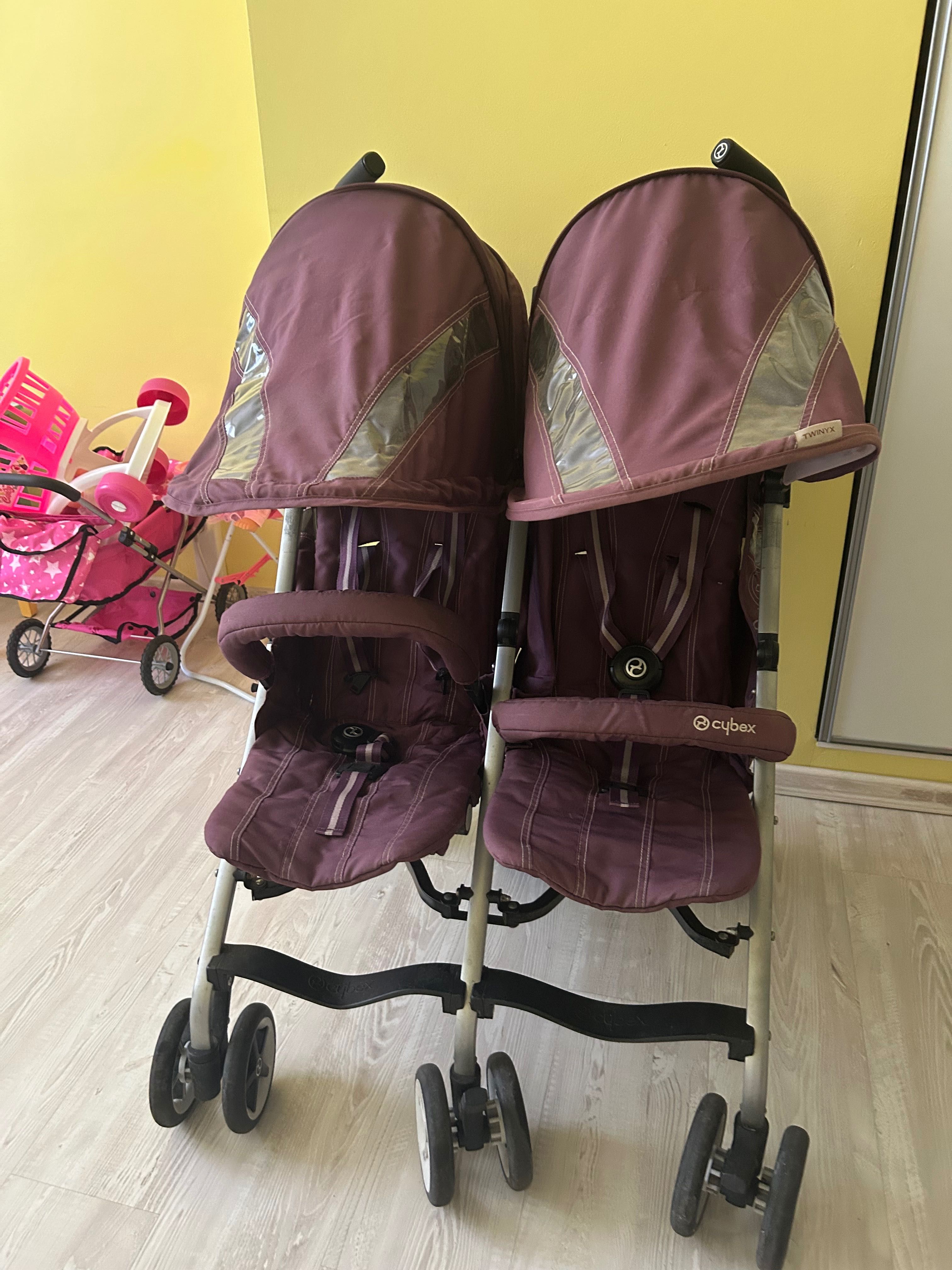 Двойна количка тип чадър за близнаци Cybex