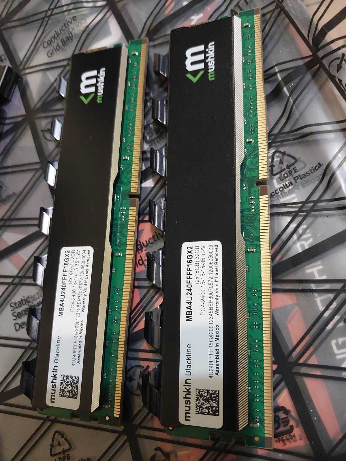 32GB DDR4 2400Mhz - Mushkin Blackline Frostbyte, Crucial