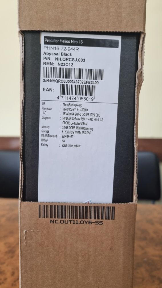 Acer predator helios 16