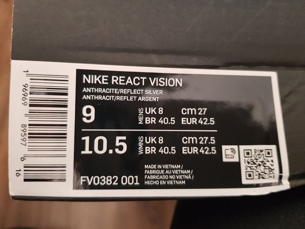 Nike React Vision unisex măsură 42.5 cm 27.5