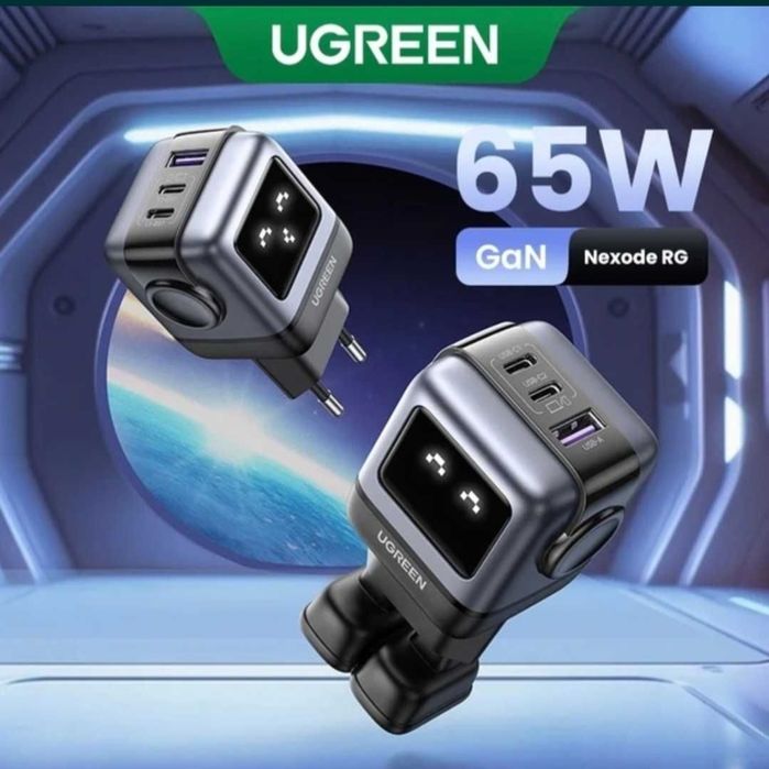 UGREEN CD361 Nexode RG 65W GaN 2C+U For Laptop/Macbook/Ultrabook