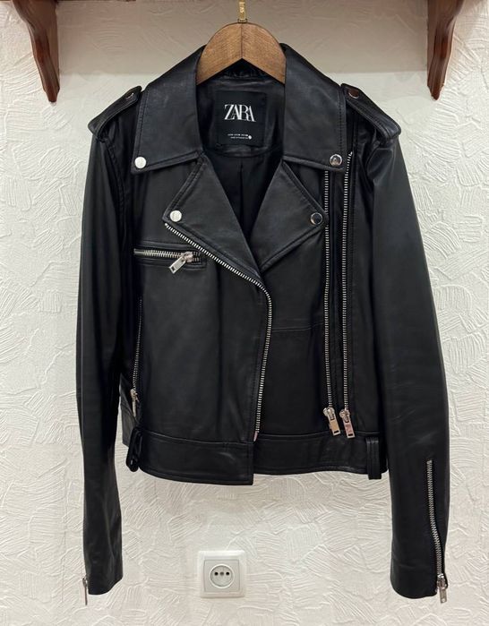 Кожаная косуха от zara