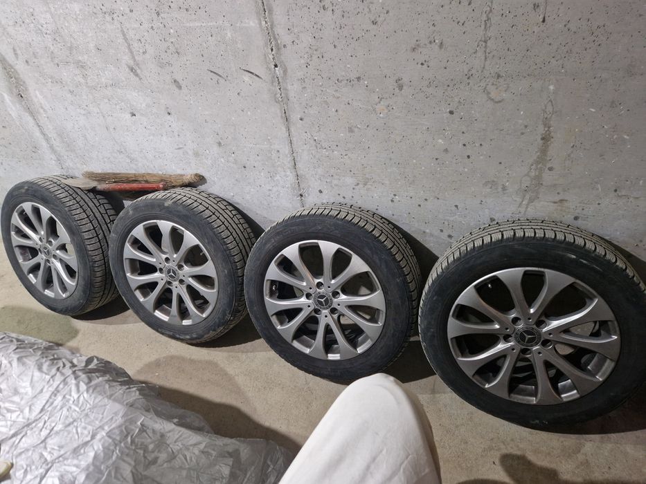 Алуминиеви джанти Mercedes W213, 17", зимни гуми Nokian