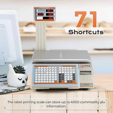 Cântar cu imprimare a etichetelor Bonvoisin capacitate 40 kg