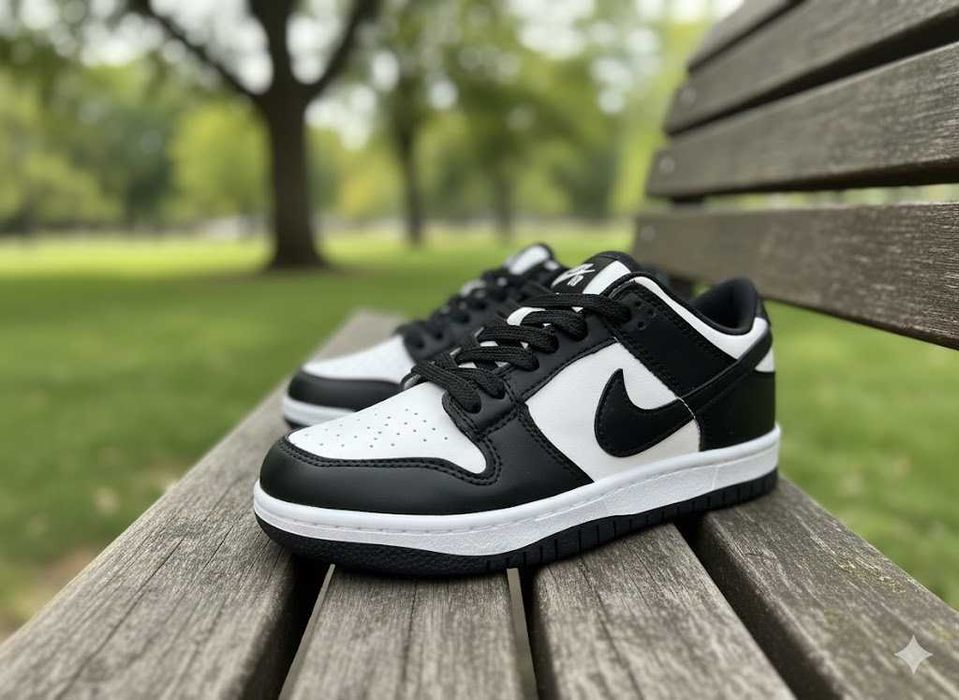 Adidasi Nike Dunk Negru Alb Panda - Adidasi Unisex - Verificare colet