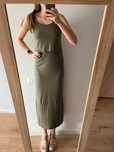 Rochie lungă din bumbac khaki, mărimea S — H&M