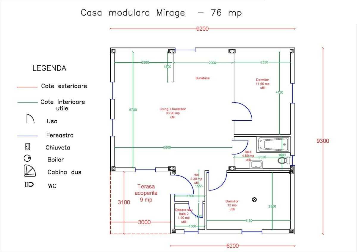 Casa Modulara din structura metalica si panou sandwich de vanzare