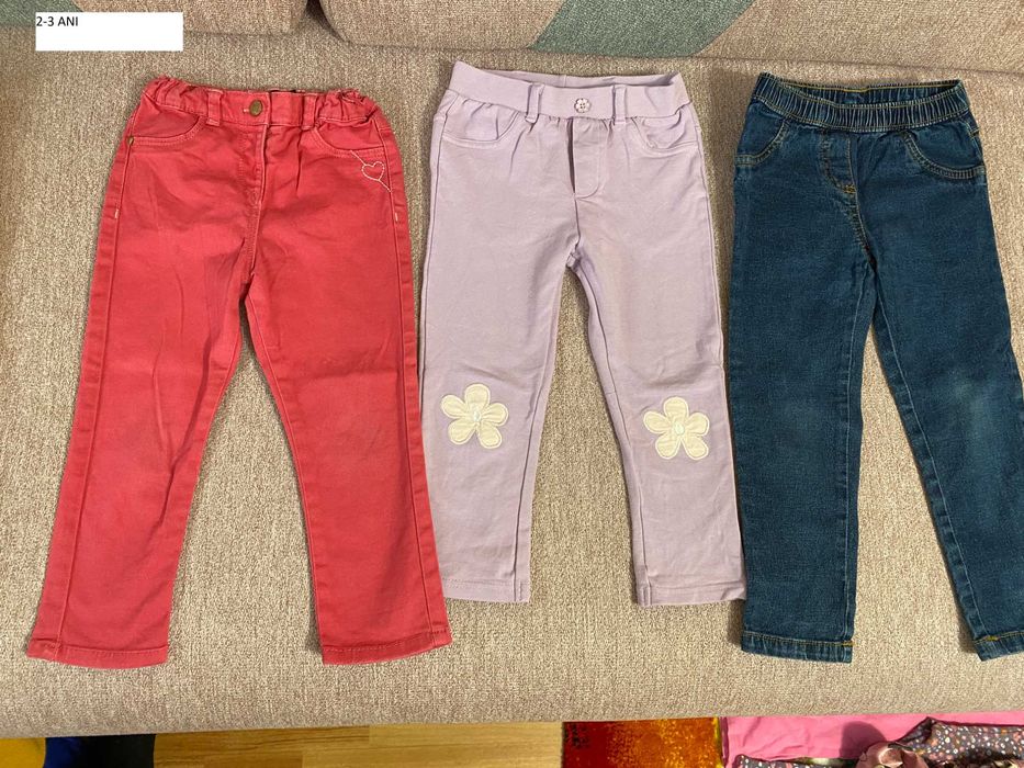 Lot pantaloni egari set cu bluza copii marime 98 2-3 ani