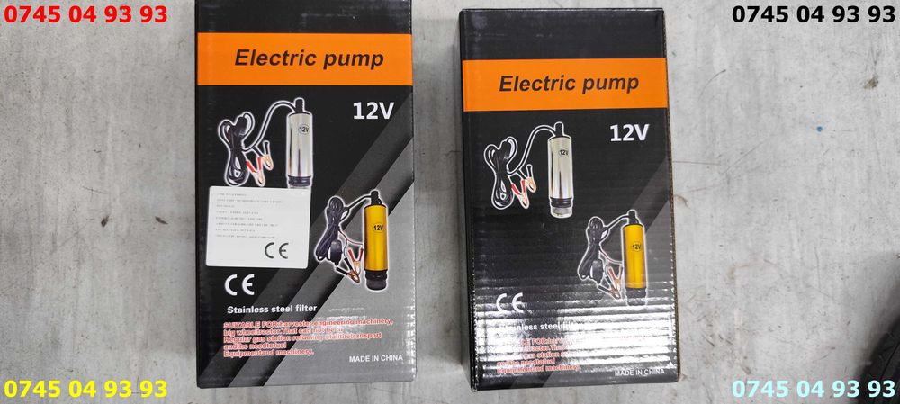 pompa orice lichid apa combustibili ulei la 12v cu filtru si crocodili