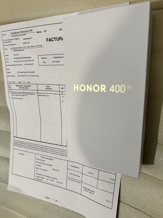 Honor 400, Dual SIM, 8GB RAM, 512GB ROM, Midnight Black