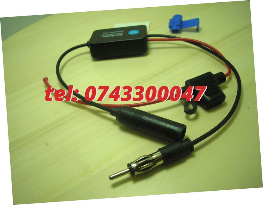 Amplificator Semnal Antena Radio Auto Fm 12v