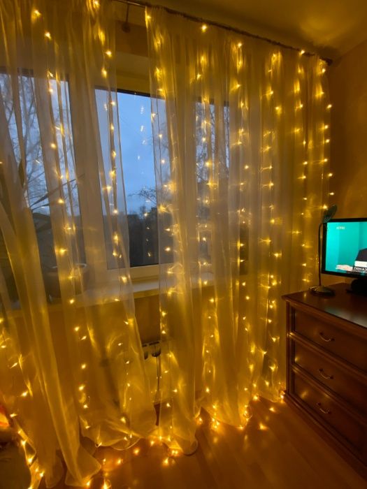 Лампички тип завеса с 300 LED 3×3м
