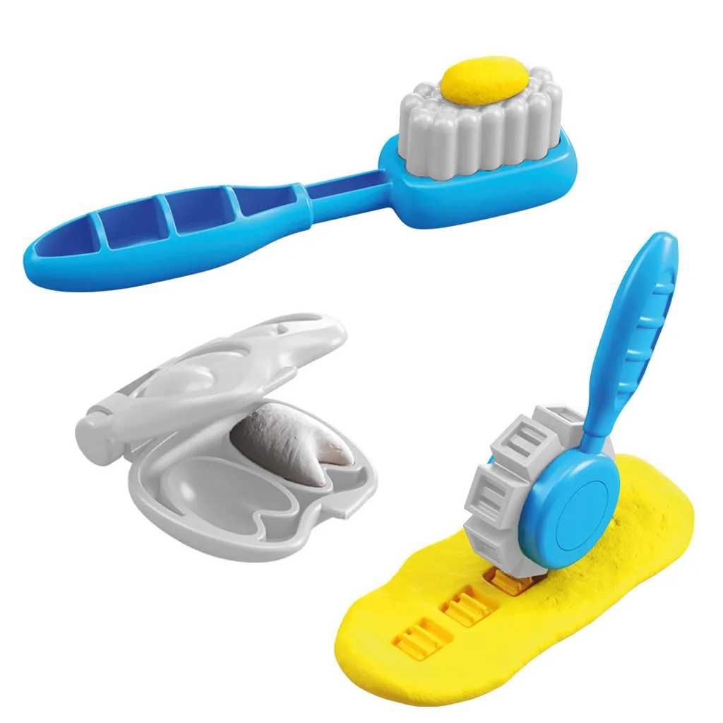 Комплект с моделин Дино зъболекар с аксесоари пластелин DEDE