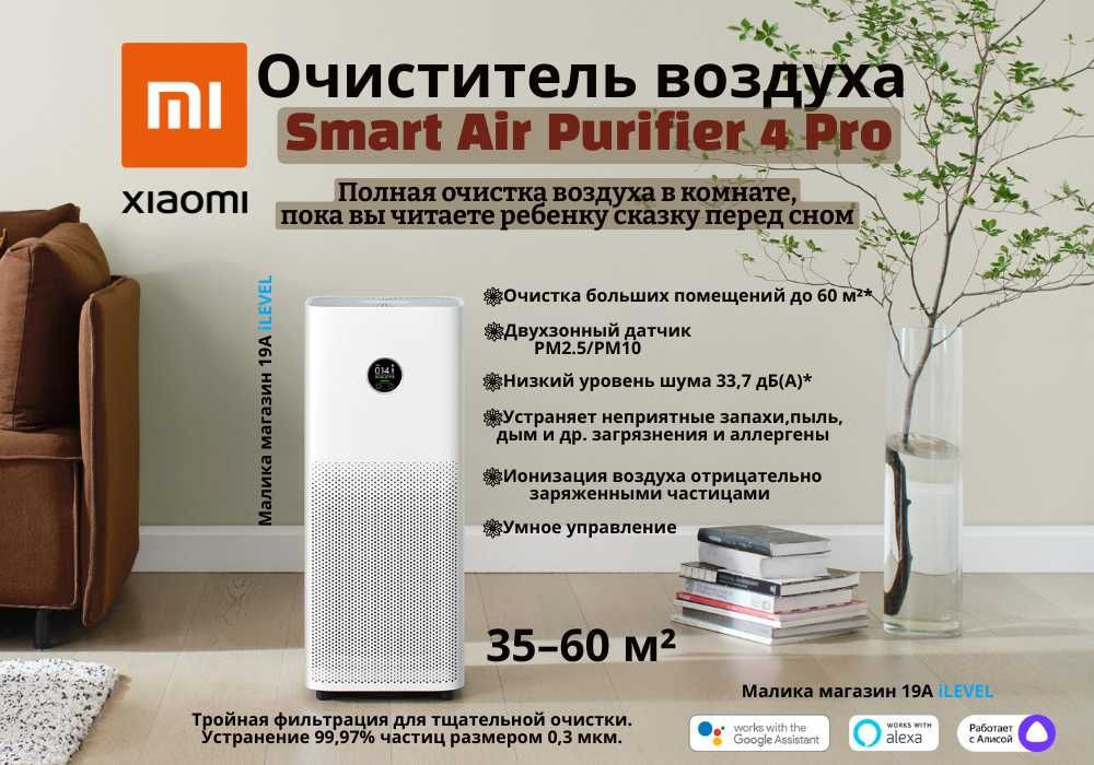 Очиститель Воздуха Xiaomi Smart Air Purifier 4 Pro