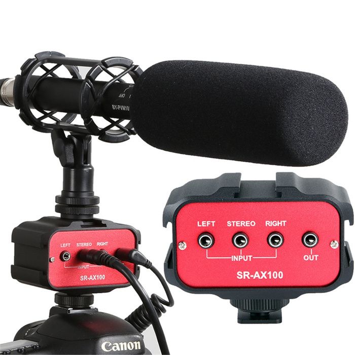 Saramonic SR-AX100 adaptor audio 2 canale jack 3,5 mm, pt DSLR