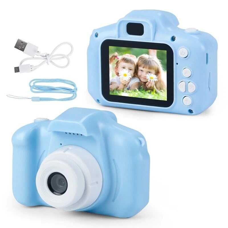 Детски фотоапарат STELS W390 с 16GB карта, Селфи, Full HD видео, Игри