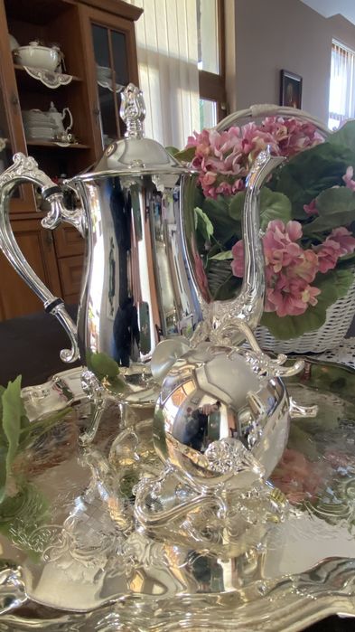 Винтидж посребрен сервиз