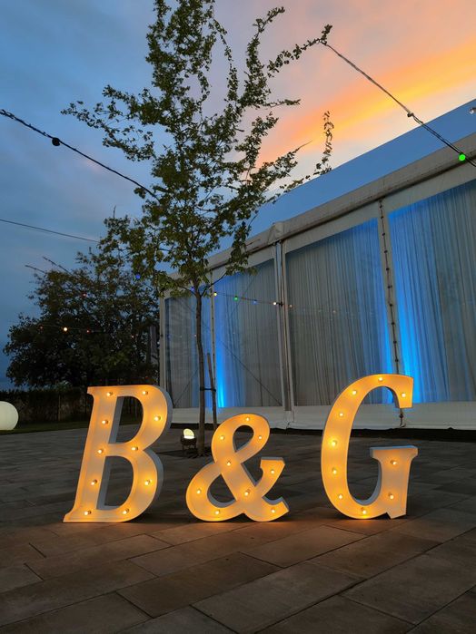 Litere Volumetrice Luminoase - Nunta, Botez, Aniversare