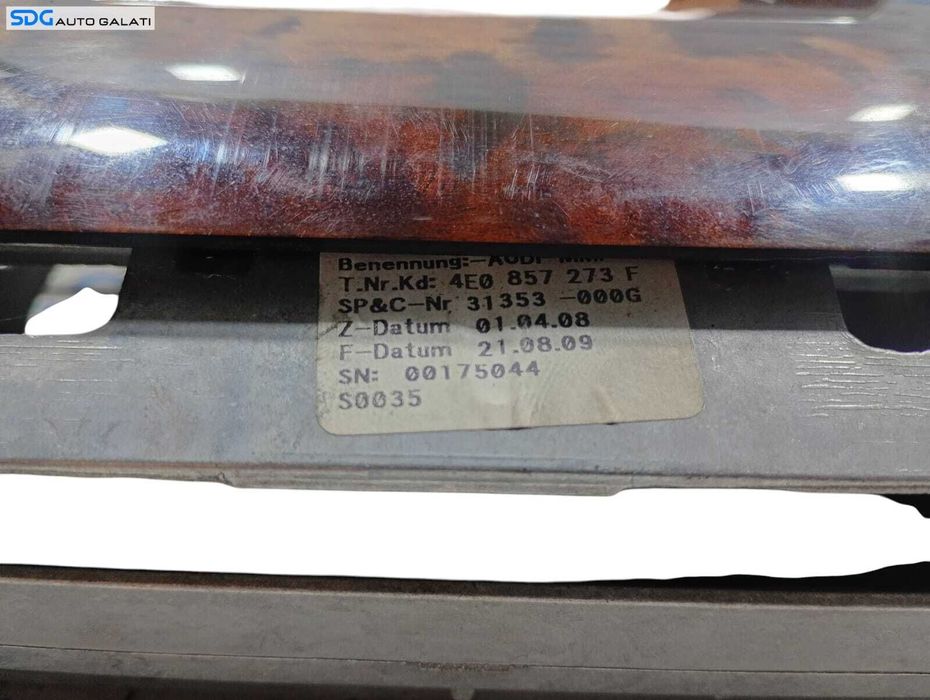 Ecran Display Afisaj Navigatie Navi Audi A8 D3 2002 - 2010 Cod 4E0857273F [L6134]