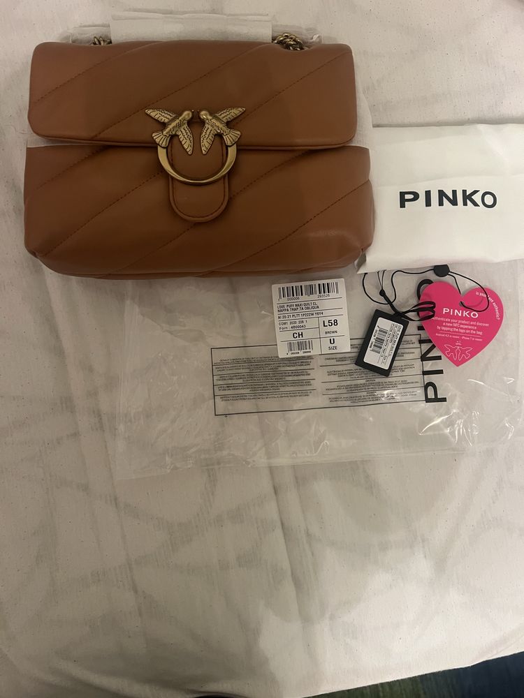 Чанта от естесвена кожа Pinko