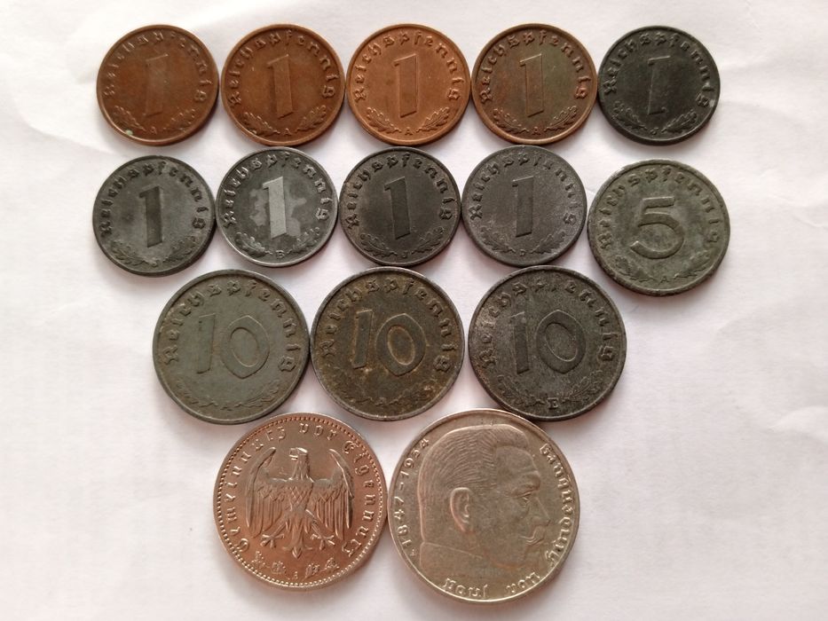 Монеты 3 рейха Германии.