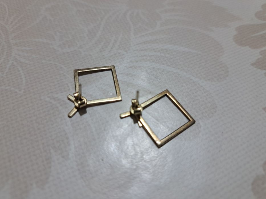 Cercei Argint Placati Cu Aur 1,49g