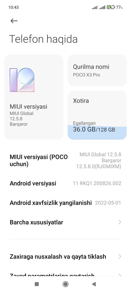 Poco X3 nfs 128/6+2