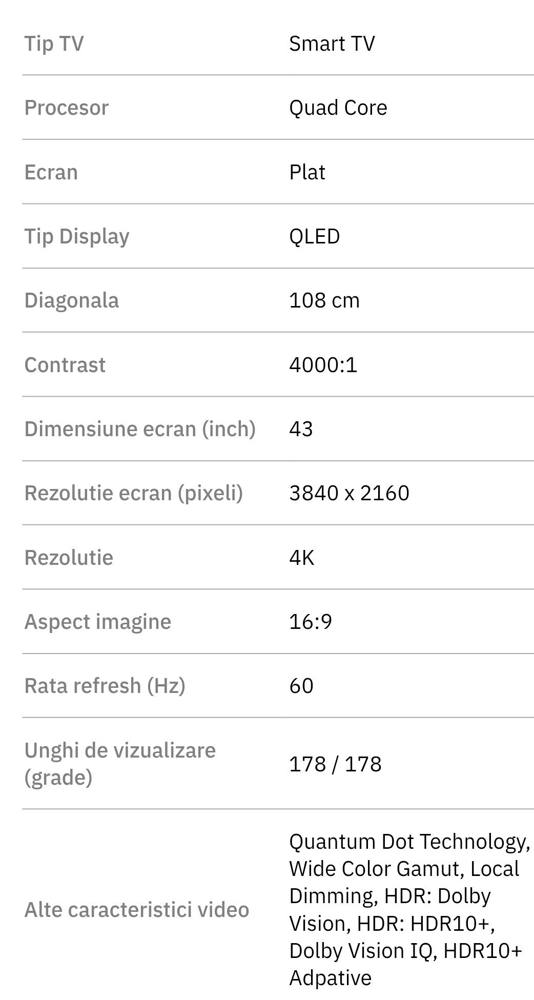 Tv Smart Hisense 108cm