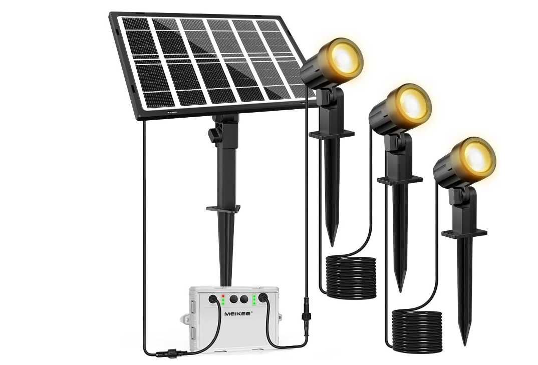 Set 3 lampi de gradina cu panou solar, impermeabile, IP66, Negociabil