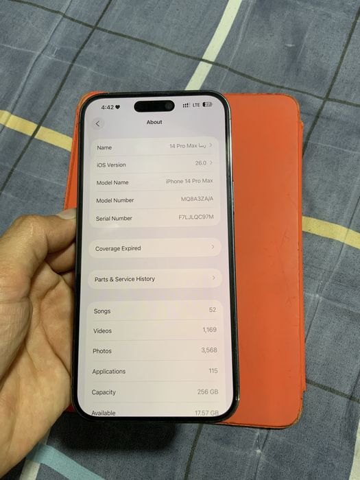 Iphone 14 pro max Dual 2 sim 256 yomks 88