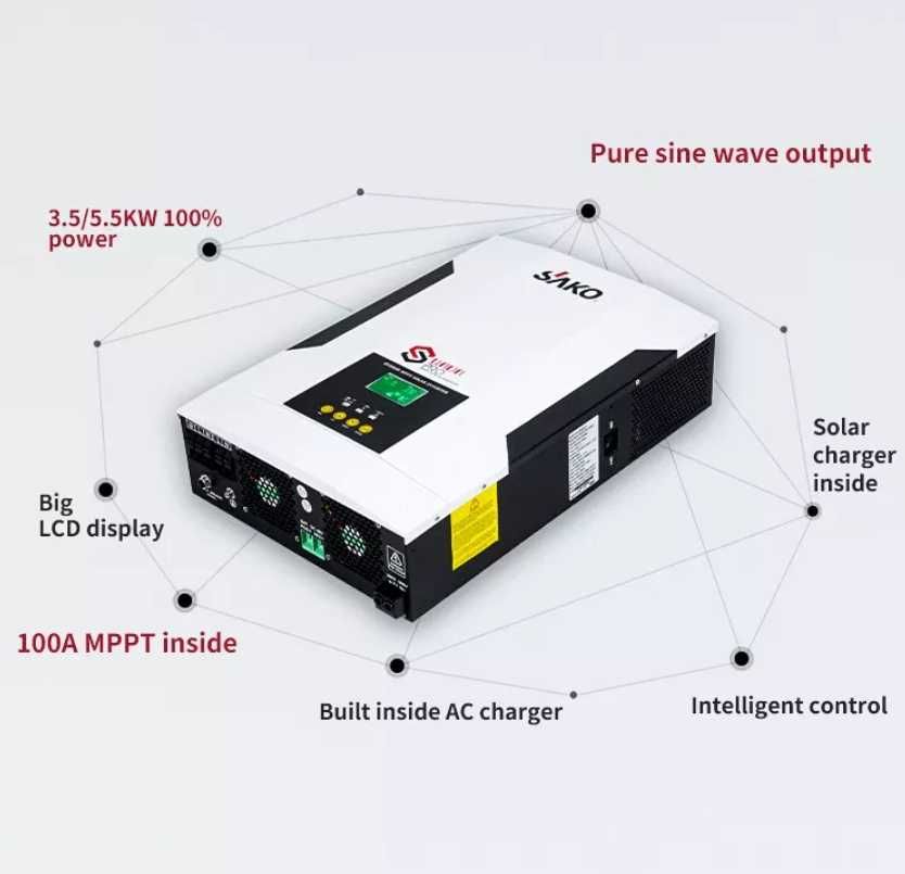 Invertor Hibrid 2 ÎN 1 Controler Incorporat UNDA PURA 3.5 KW