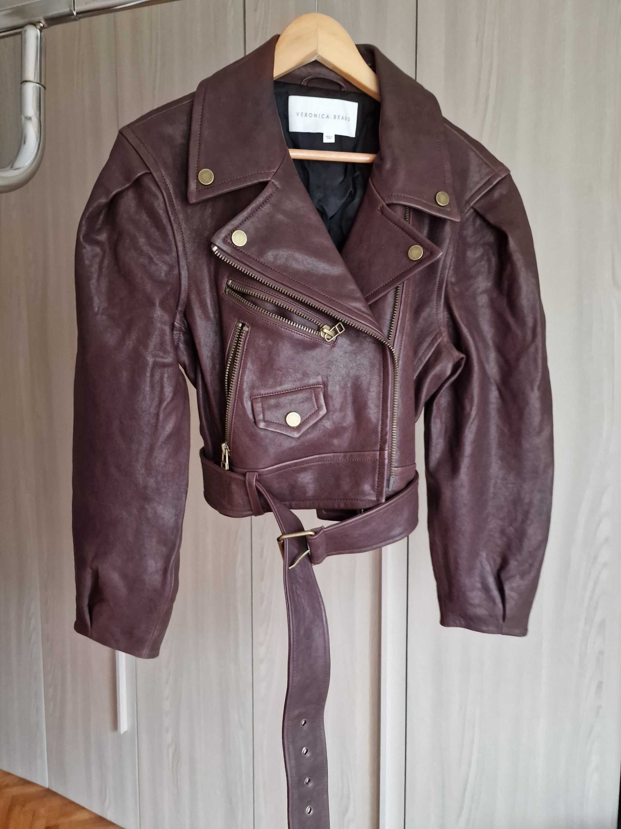 Veronica Beard Marea Moto Leather Jacket sz US 12. Never Worn