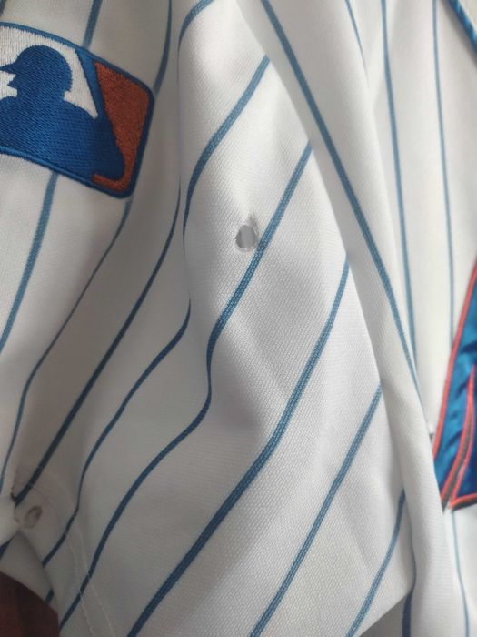 Мъжка Бяла Бейзбол Тениска Jersey Mets Размер XS MLB Американски Спорт