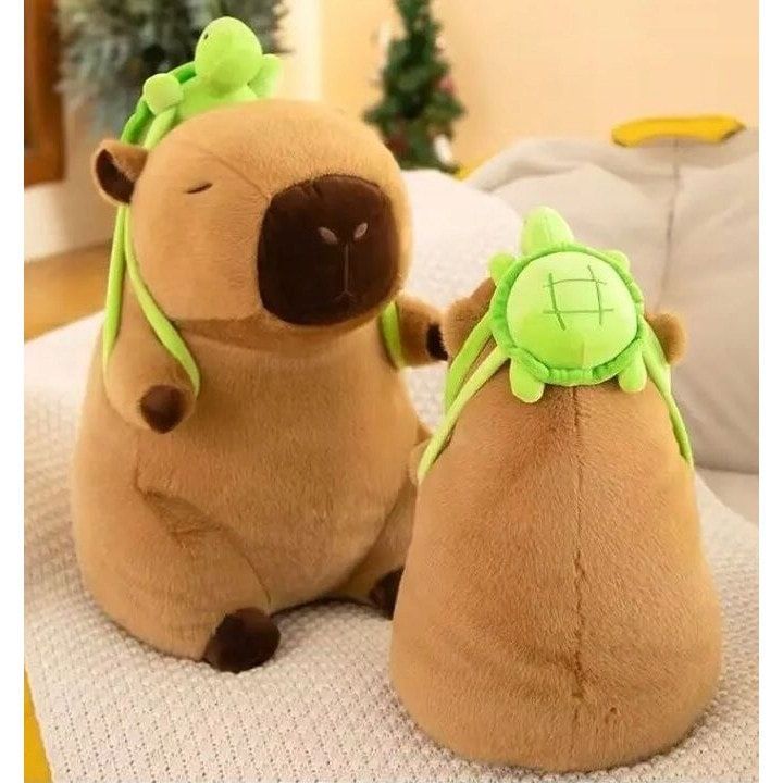 Jucarie de plus Capibara cu rucsac, Plush, decorativa