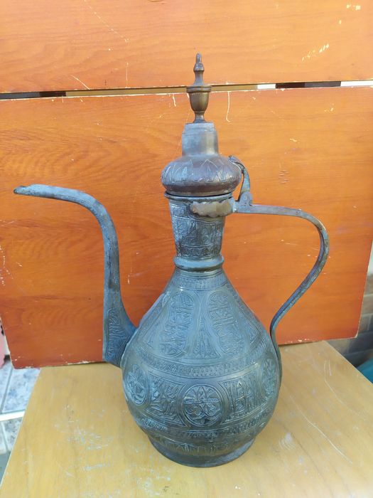 Уникален стар меден ибрик/кана