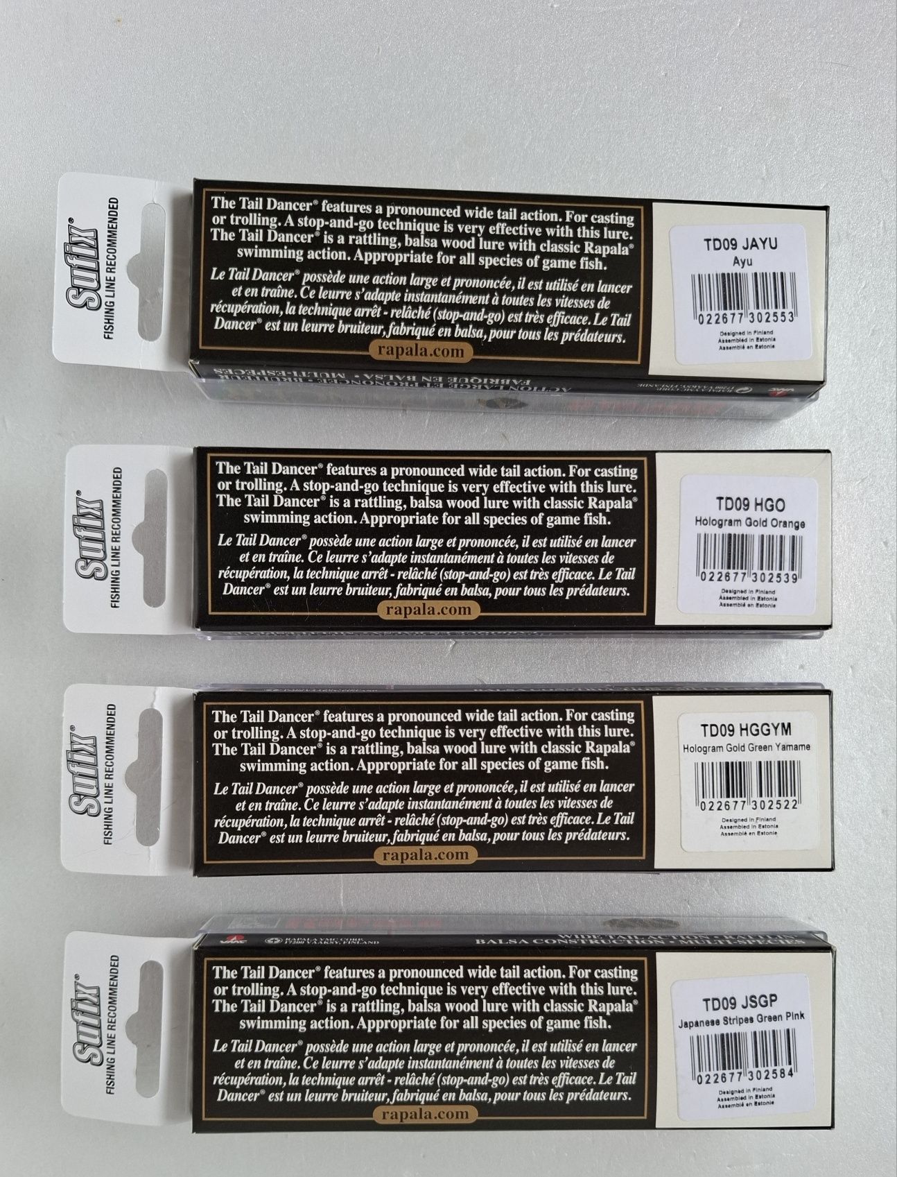 Воблери Rapala-TD9,RR8,SRRS7,LCM