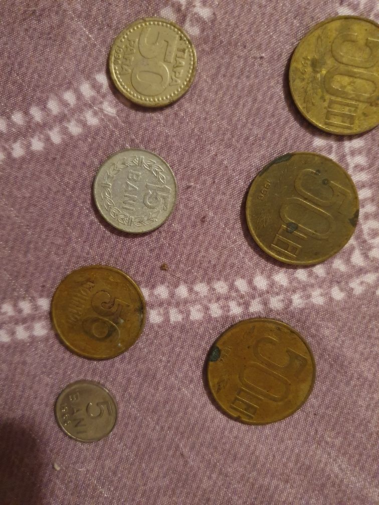 Lot monede 5 bani 1966 15 bani 1975 medalie 1993 banca agricola