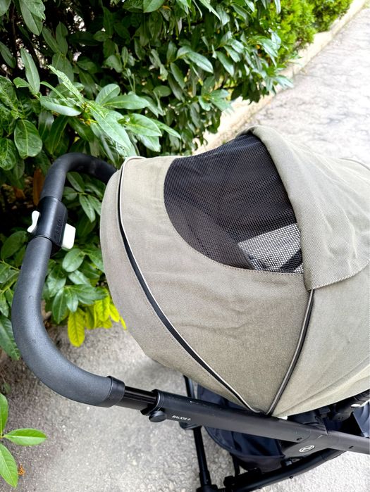 Количка Cybex Balios S Lux маслено зелен цвят Classic Beige