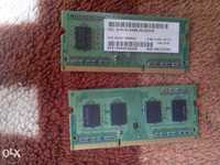 RAM DDR3 laptop Samsung 2x 2GB 1066 dual ch