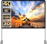 Ecran de proiectie 4k, suport aluminiu 80" int/ext, REDUS de la 400RON