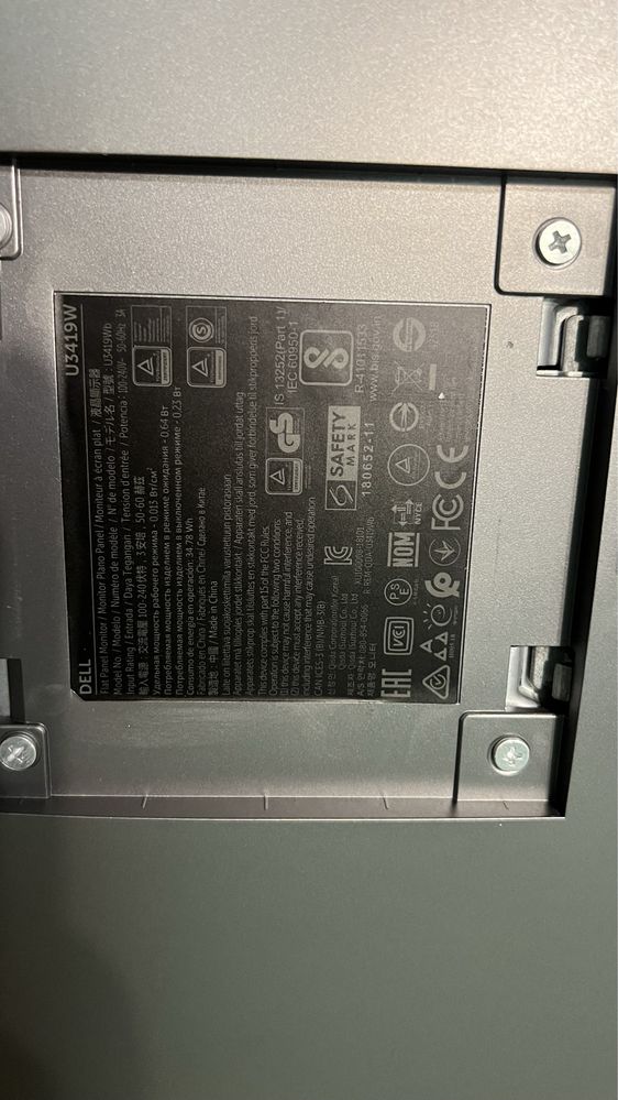 Monitor LED IPS Dell 34", Curbat, UWQHD, Argintiu/Negru, U3419W