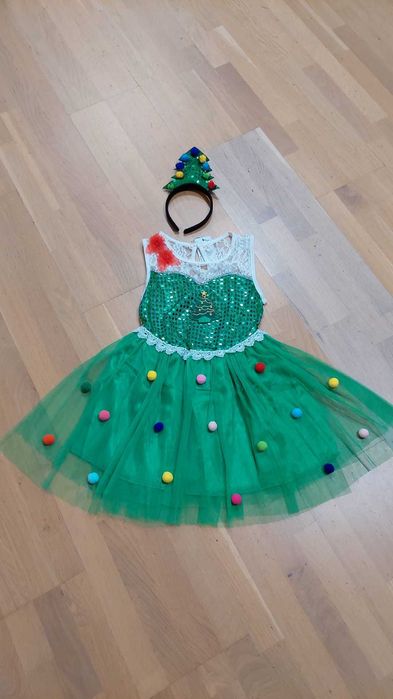 Rochita TUTU brad bradut verde serbare iarna Craciun