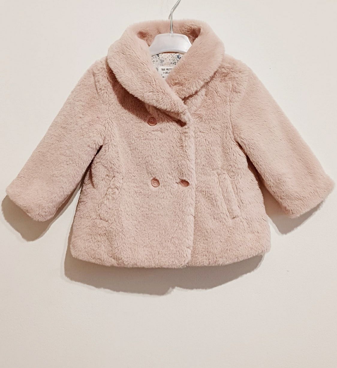 Palton din blană artificială C&A Baby Club bebeluși 80 cm