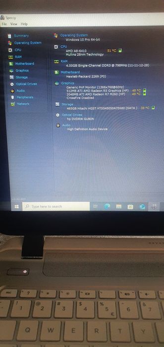 Laptop HP Pavilion 15, AMD A8 + Radeon Graphics